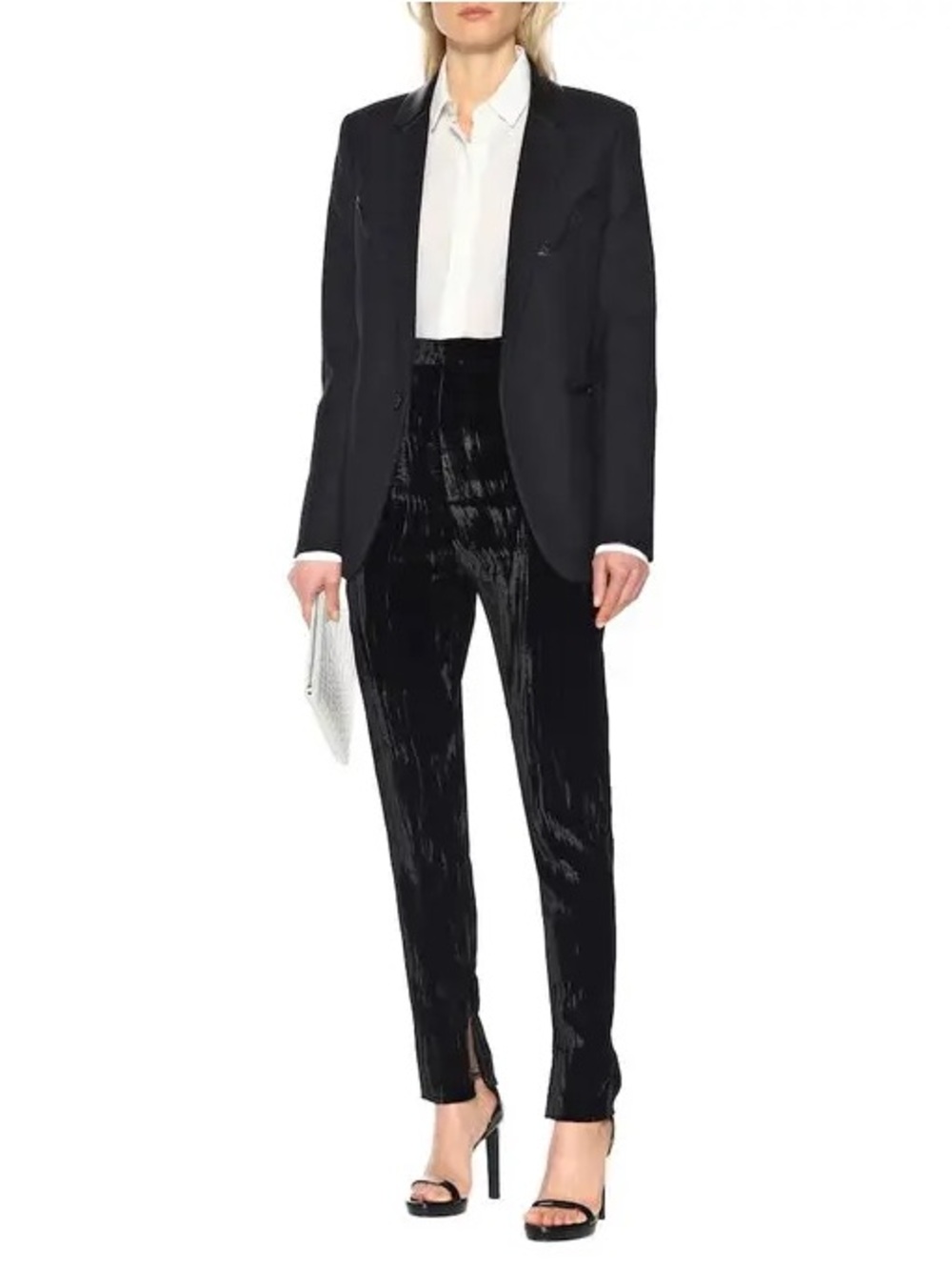 SAINT LAURENT High-Rise Skinny Velvet Pants